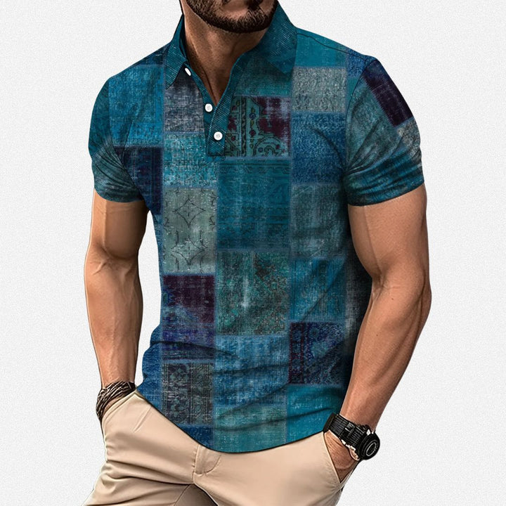 LEEVY™ | Colourful Men’s Short Sleeve Shirt