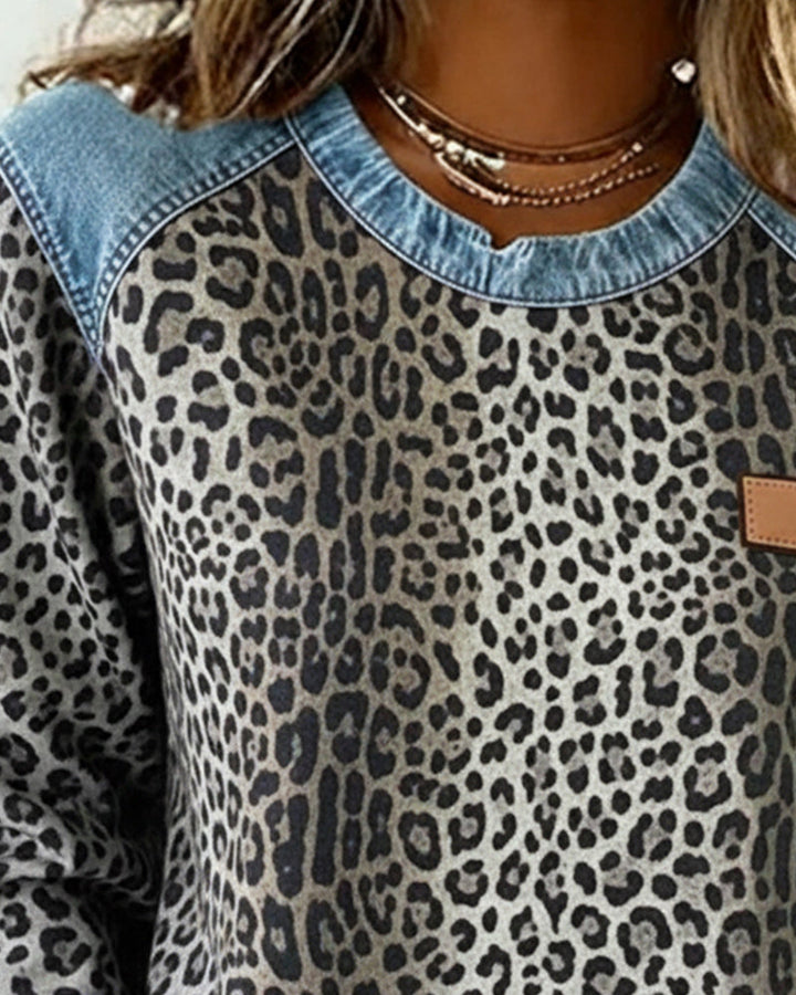 Michelle Leopard Sweatshirt