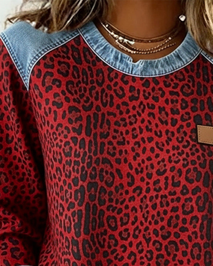 Michelle Leopard Sweatshirt