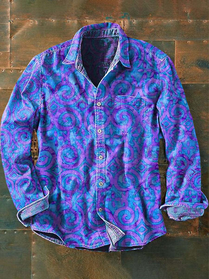 Vintage Casual Shirt For Men With Long Sleeves | Leisure