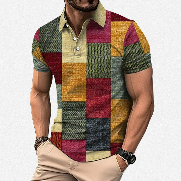 LEEVY™ | Colourful Men’s Short Sleeve Shirt