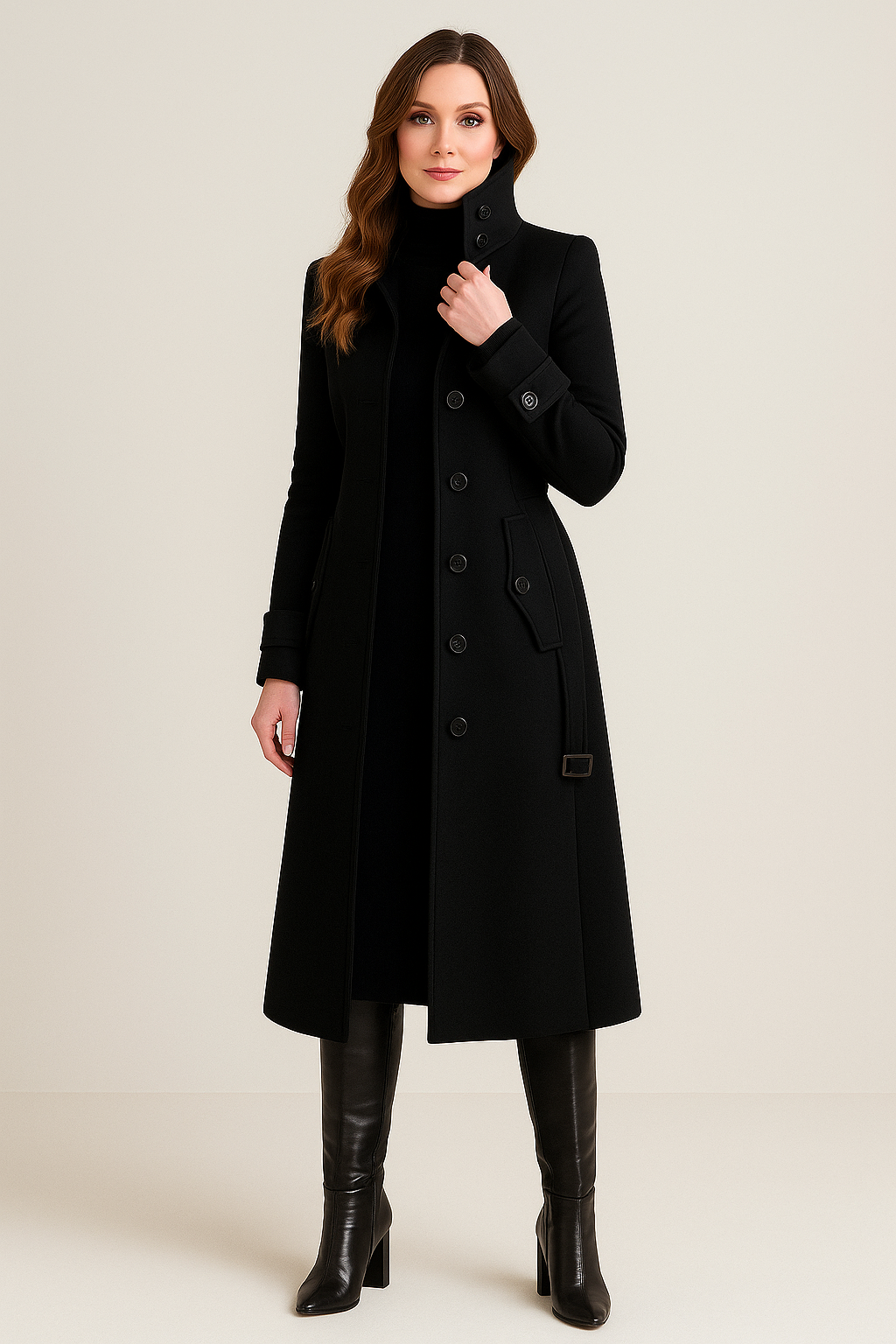 Claire High Neck Coat