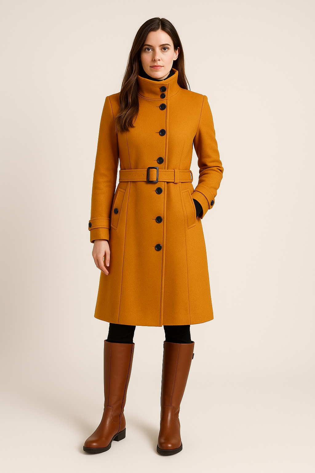 Claire High Neck Coat