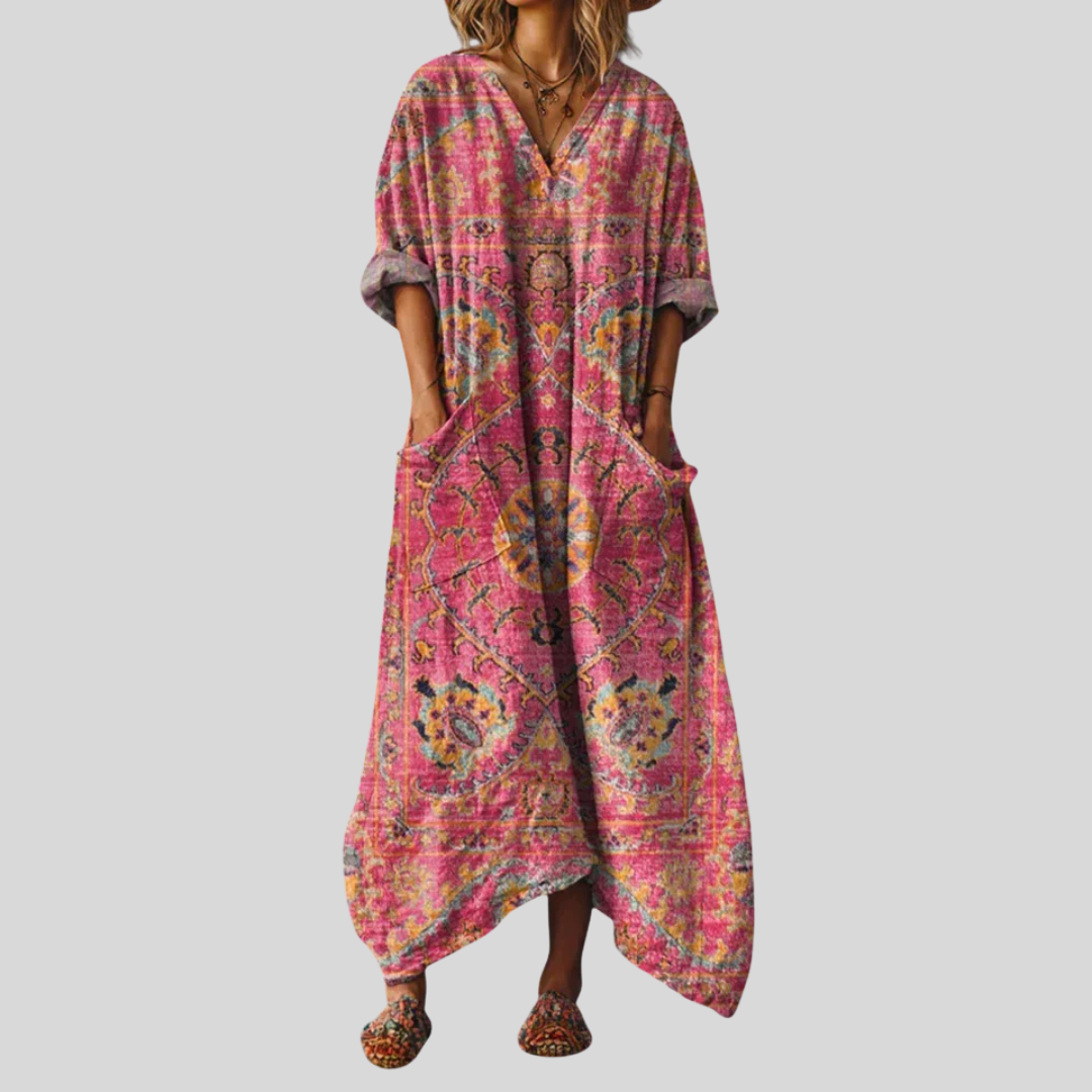 Solenya | Casual Long Sleeve Maxi Dress