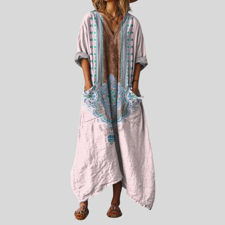 Solenya | Casual Long Sleeve Maxi Dress