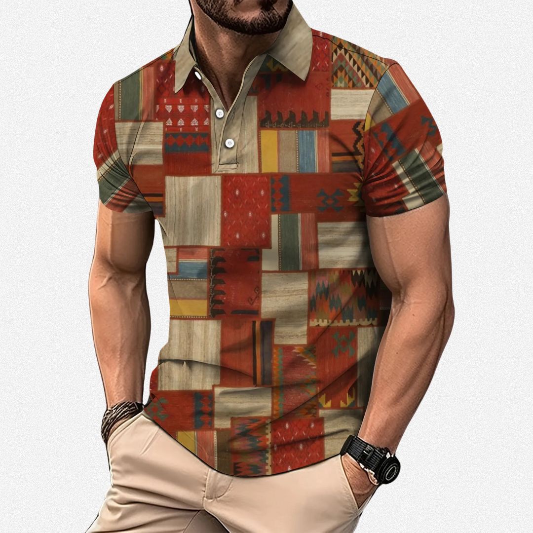 LEEVY™ | Colourful Men’s Short Sleeve Shirt