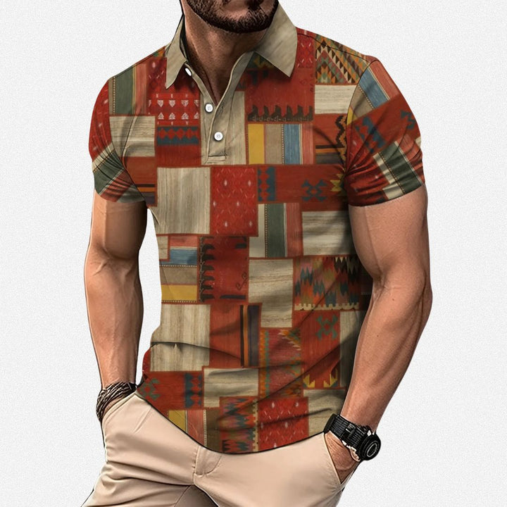 LEEVY™ | Colourful Men’s Short Sleeve Shirt