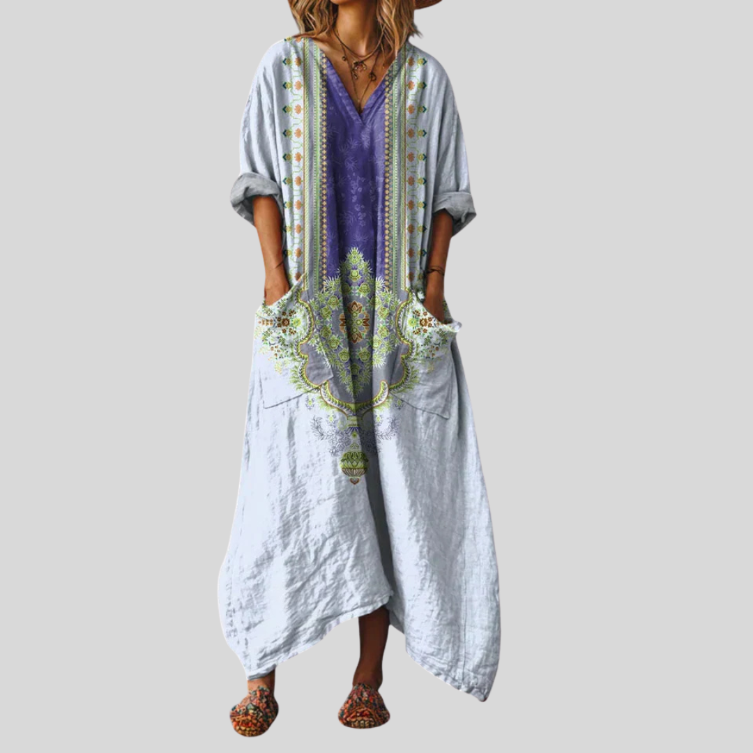 Solenya | Casual Long Sleeve Maxi Dress