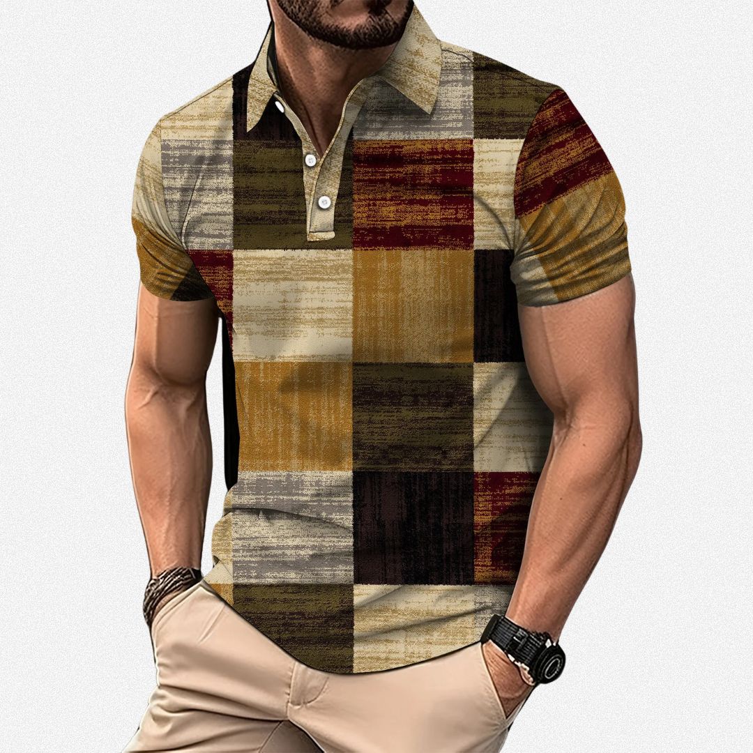 LEEVY™ | Colourful Men’s Short Sleeve Shirt