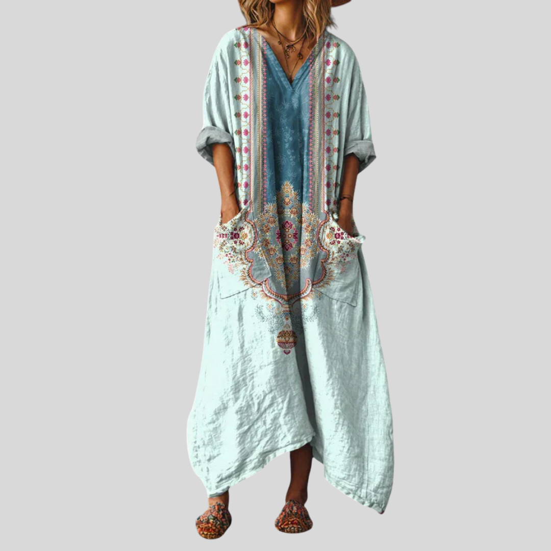 Solenya | Casual Long Sleeve Maxi Dress