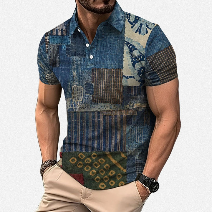 LEEVY™ | Colourful Men’s Short Sleeve Shirt