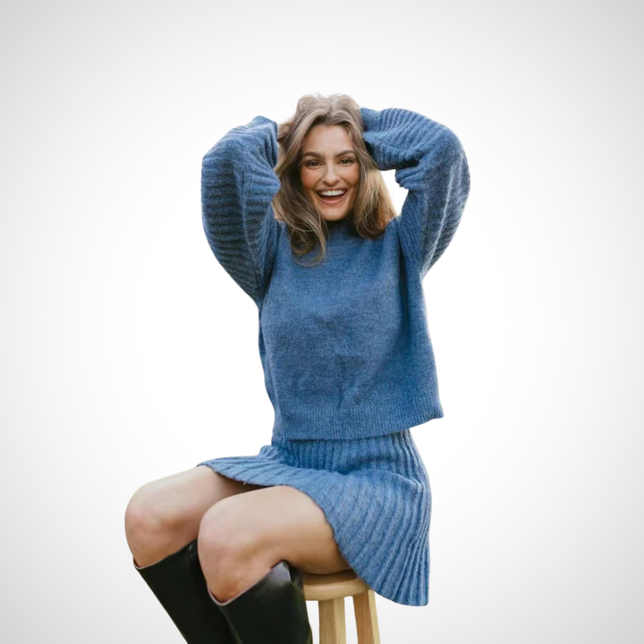 Louisa | Elegant Ribbed Two-Piece Outfit