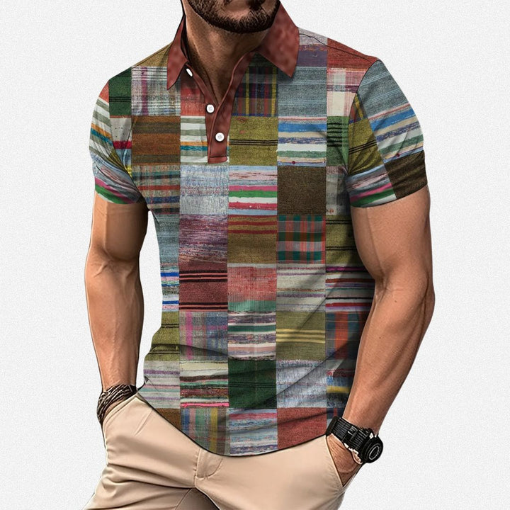 LEEVY™ | Colourful Men’s Short Sleeve Shirt