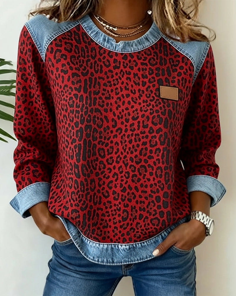 Michelle Leopard Sweatshirt