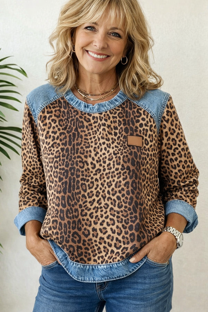 Michelle Leopard Sweatshirt