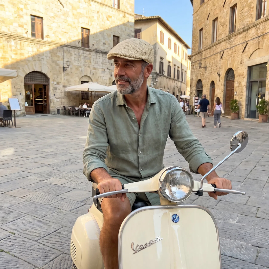 Salvatore — Summer Straw Flat Cap