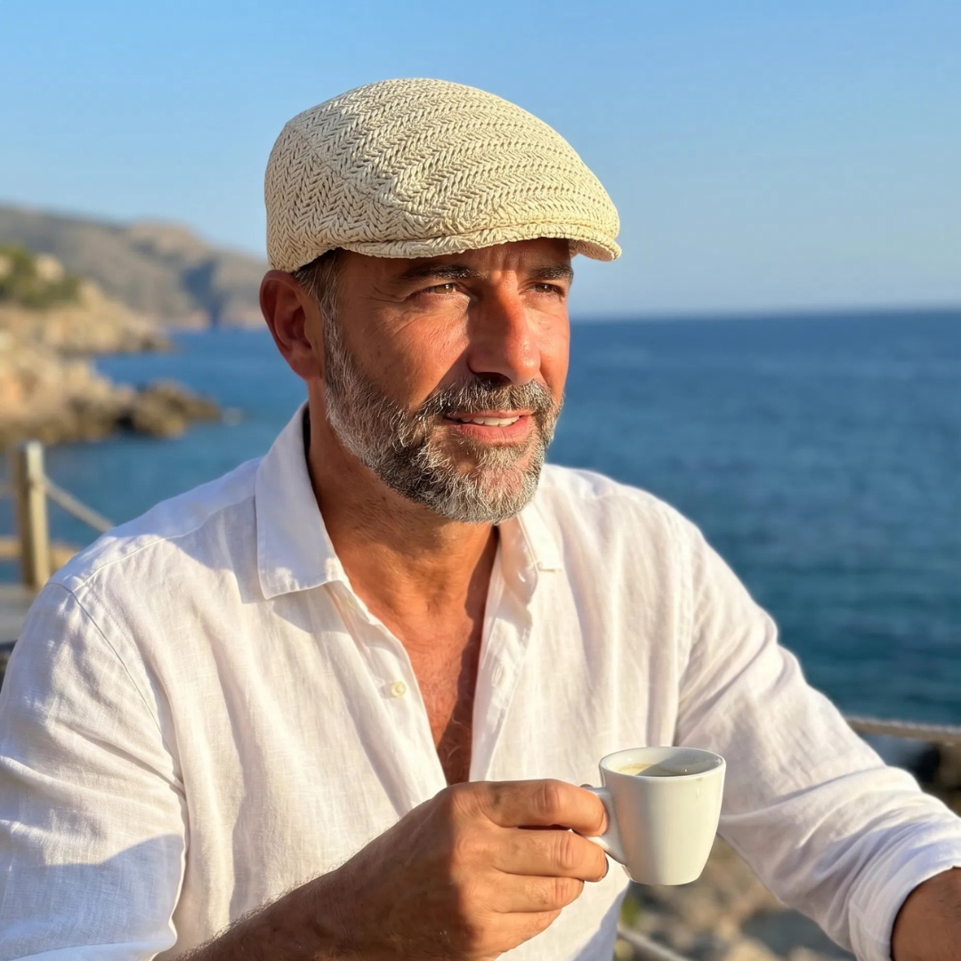 Salvatore — Summer Straw Flat Cap