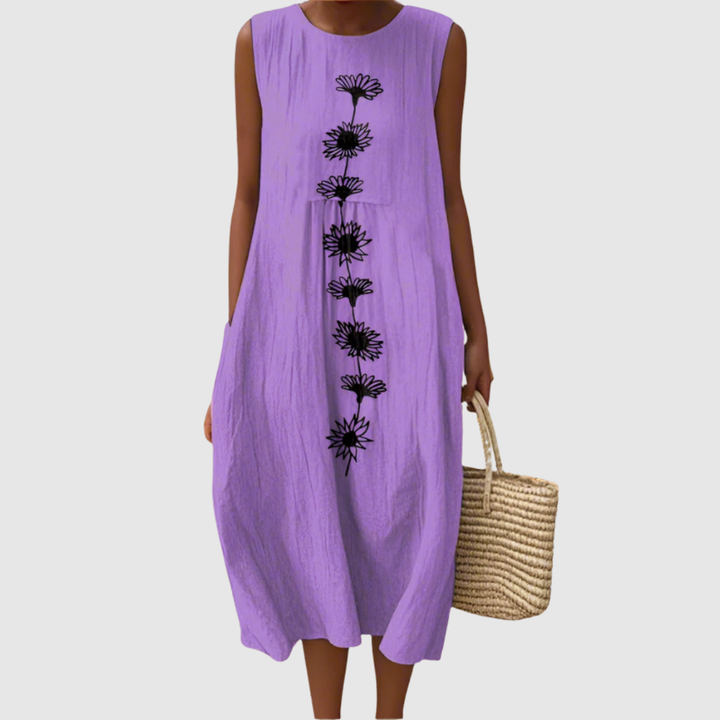 Emma | Violet Bloom Midi Dress