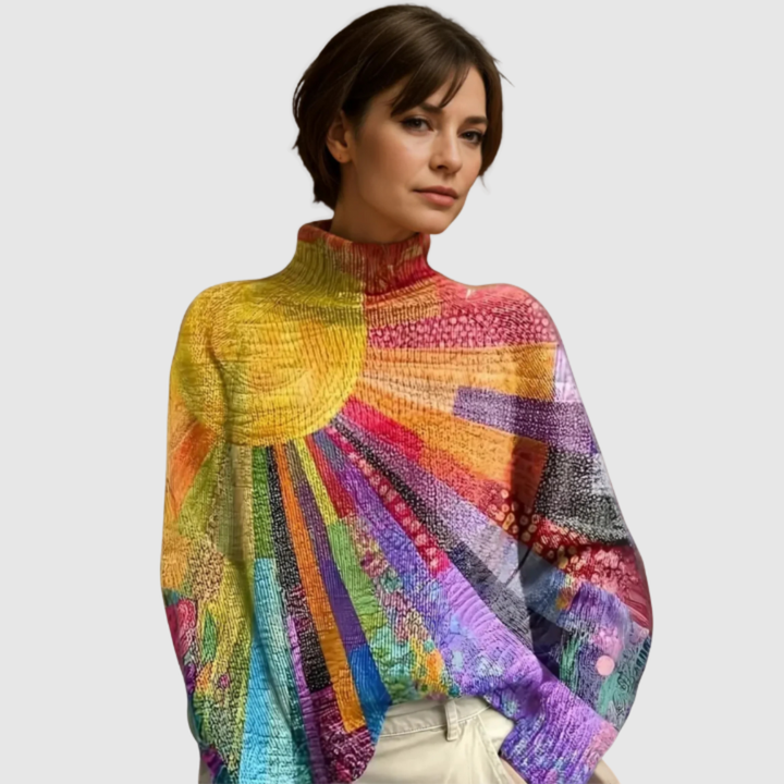 Mila | Vibrant & Colourful Turtleneck Sweater