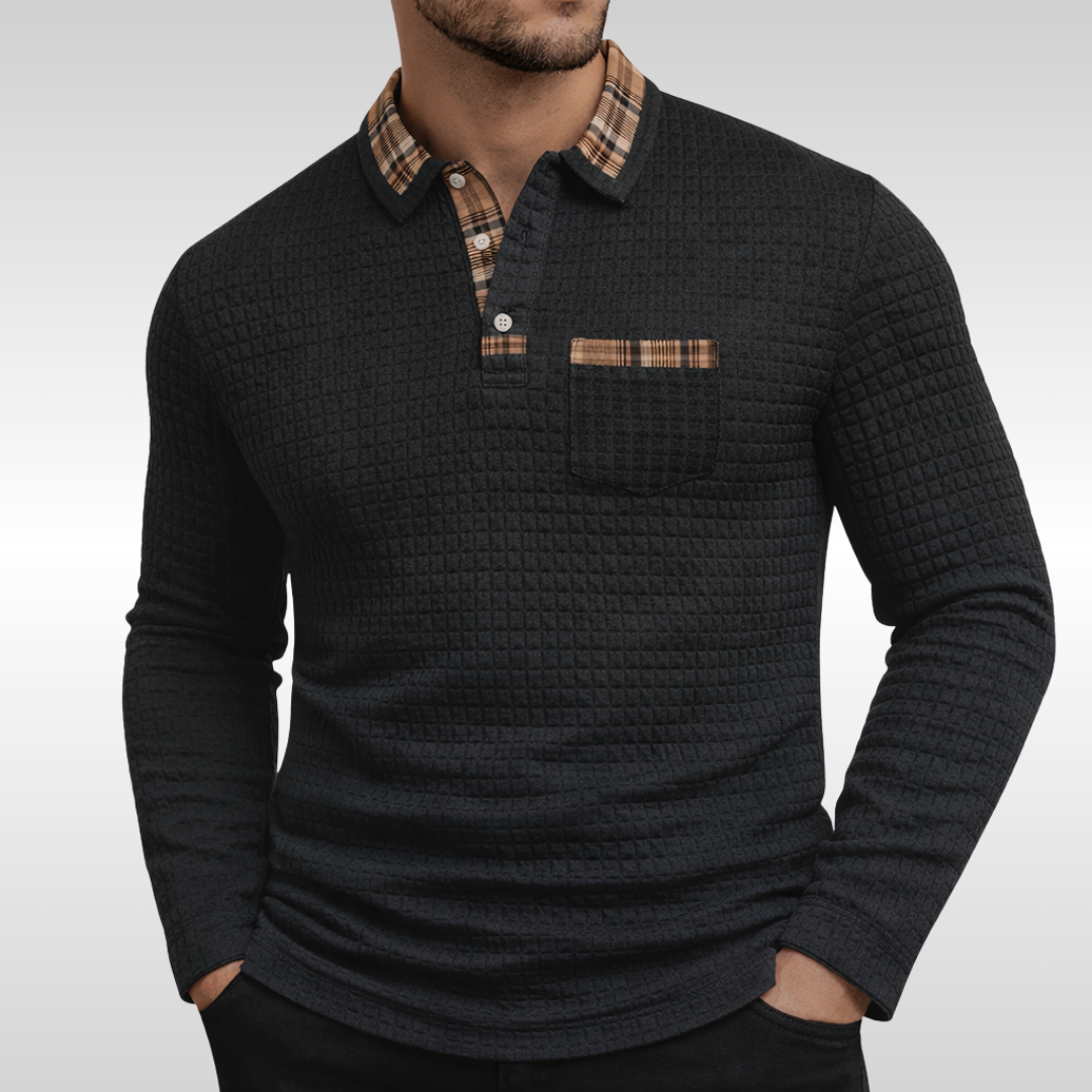 OWEN WAFFLE POLO SHIRT
