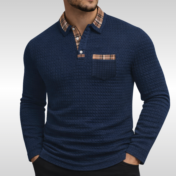 OWEN WAFFLE POLO SHIRT