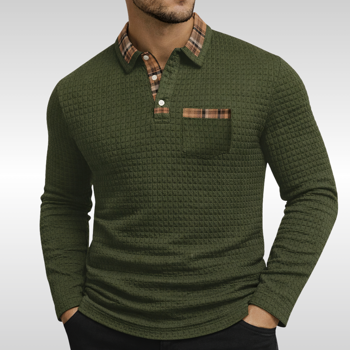 OWEN WAFFLE POLO SHIRT