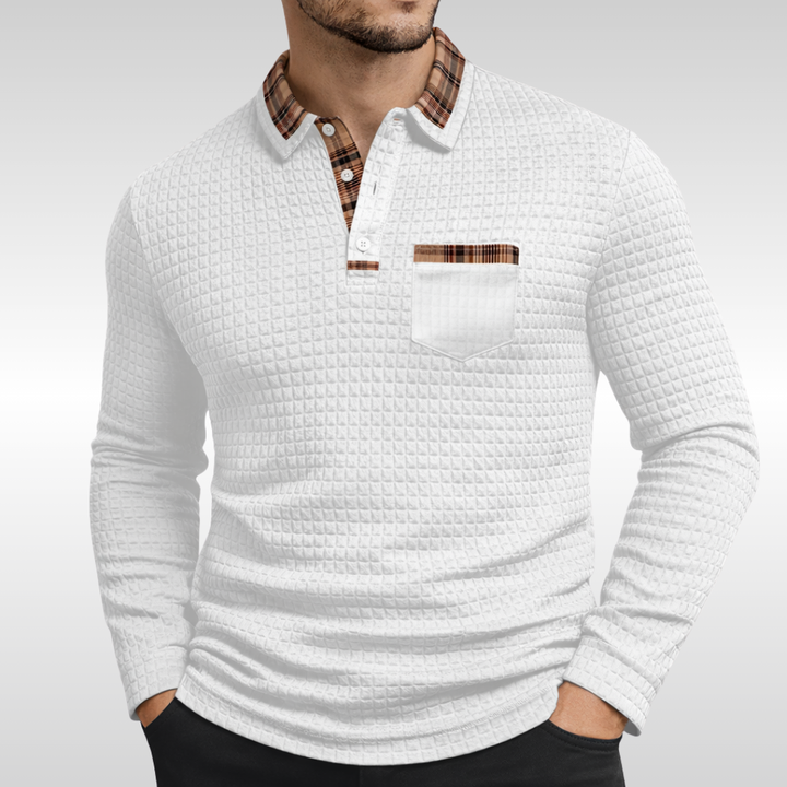 OWEN WAFFLE POLO SHIRT
