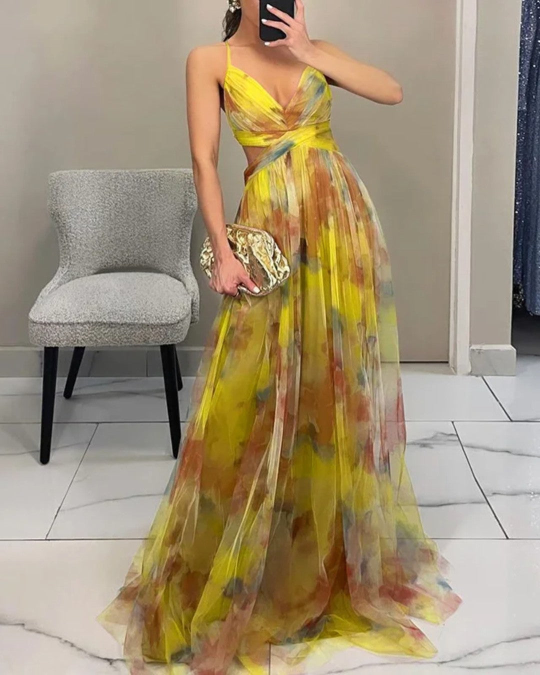Giselle – Enchanting Maxi Dress with Floral Print