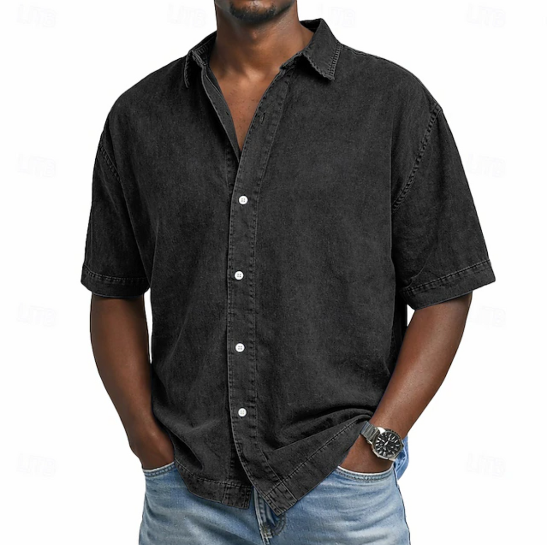 Averra's Wash Cotton Shirt – Short Sleeve Button-Up