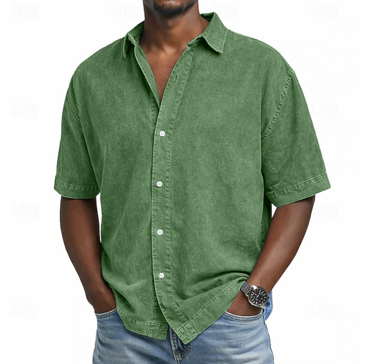 Averra's Wash Cotton Shirt – Short Sleeve Button-Up