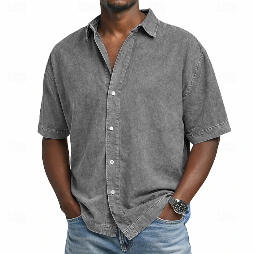 Averra's Wash Cotton Shirt – Short Sleeve Button-Up
