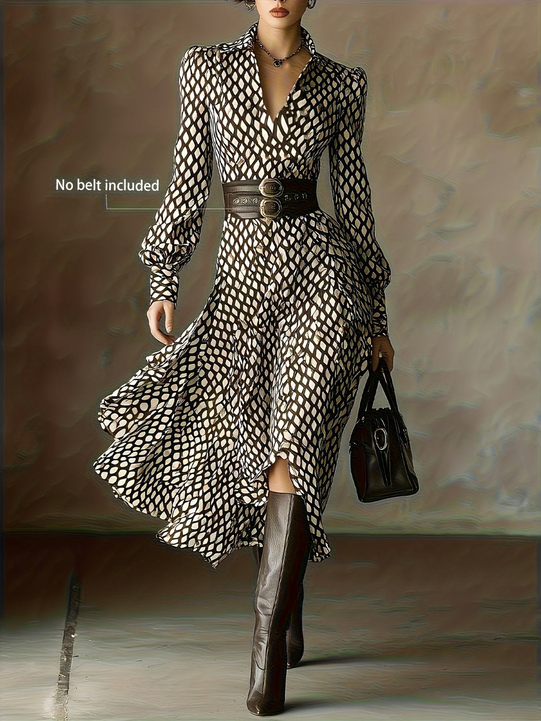 Lizzy | Vintage Rhombus Print Dress