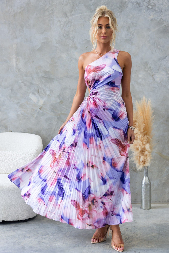 Ella Shoulder Pleated Maxi