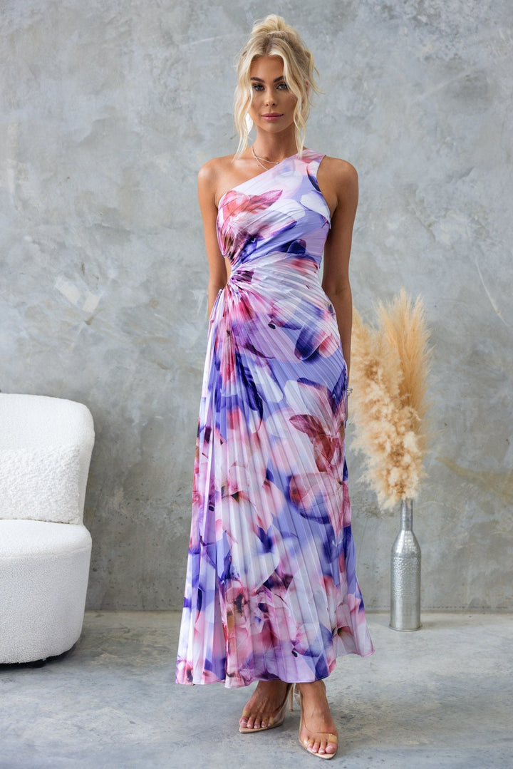 Ella Shoulder Pleated Maxi