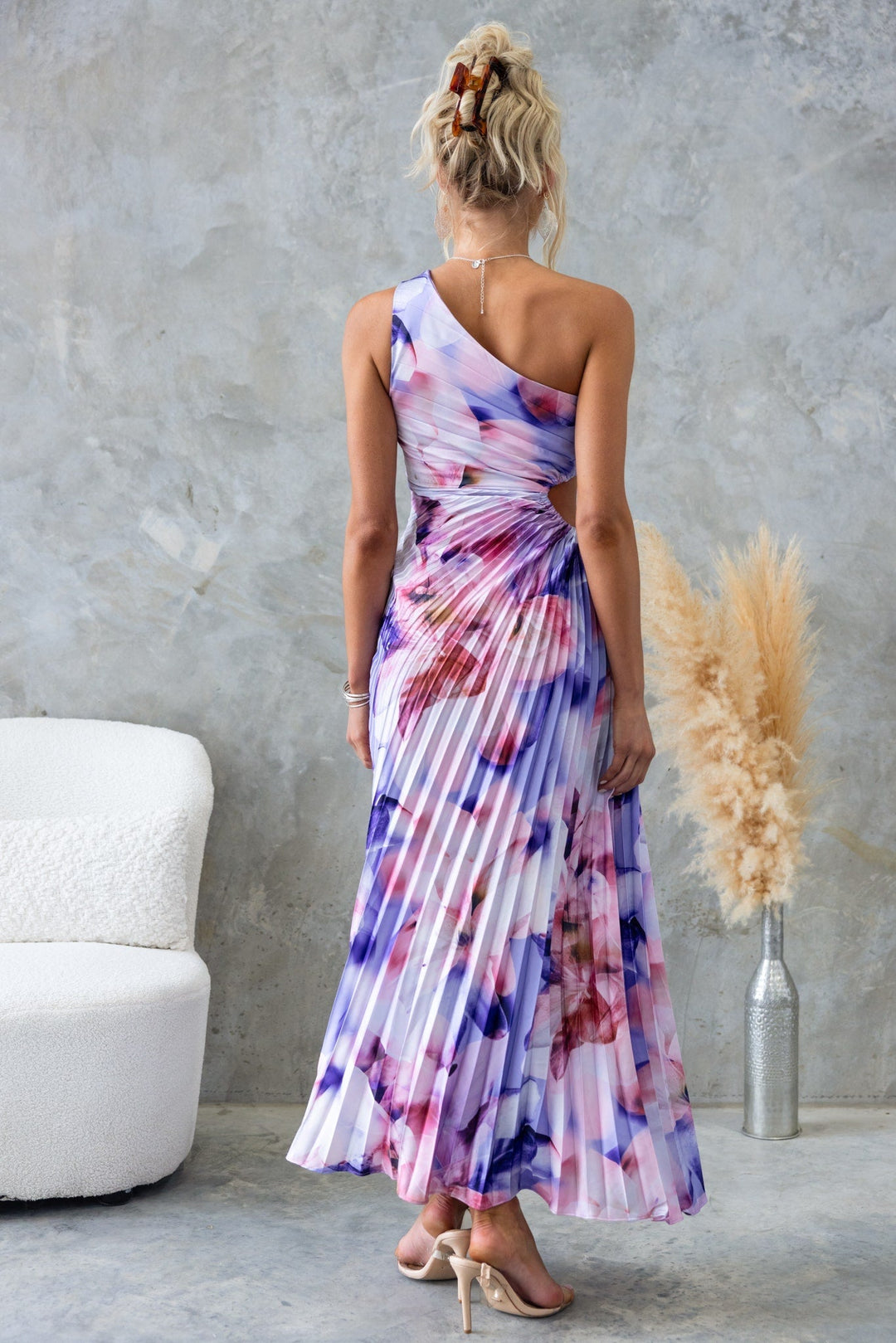 Ella Shoulder Pleated Maxi