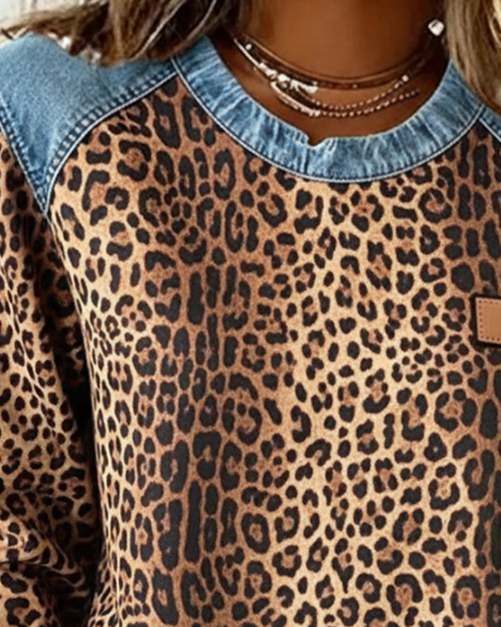 Michelle Leopard Sweatshirt