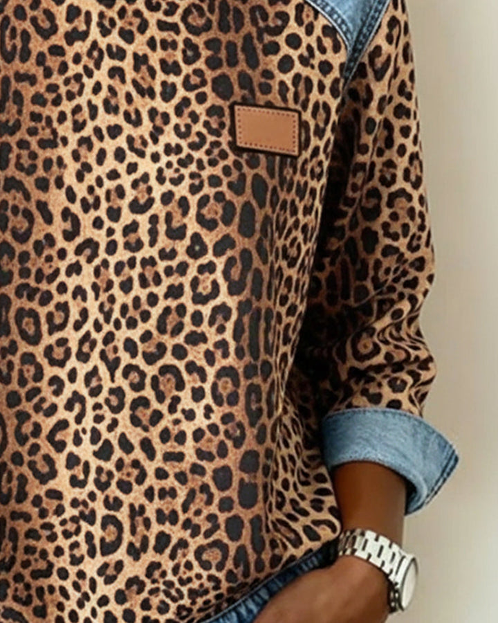 Michelle Leopard Sweatshirt