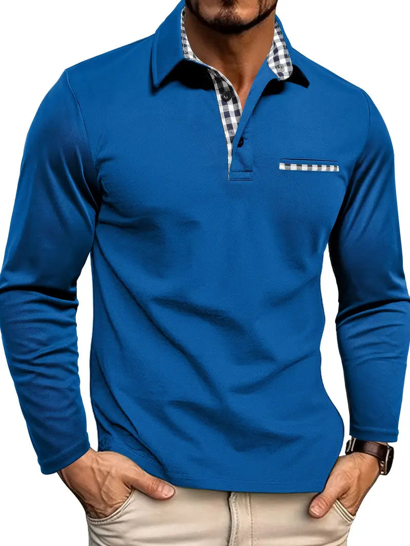 Yonatan – Long Sleeve Cotton Polo Shirt