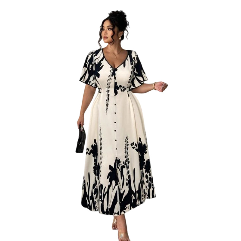 Sophia V-Neck Midi Dress